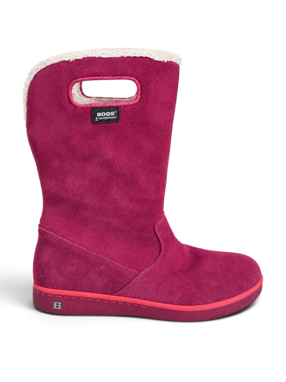 Bogs K BOGA Waterproof Leather Tall Winter Boots Pink Girls Size 3
